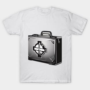 Stylish Monochrome Gamer Briefcase Design No. 791 T-Shirt